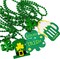 18PCS St. Patrick's Day Shamrock Necklace Clover Green Bead Party Favors Irish Beer Decorations Supplies